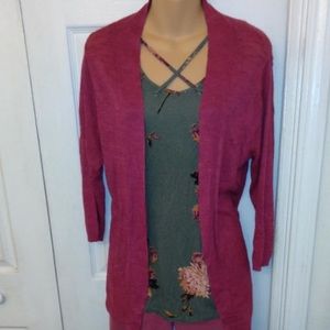 Red Violet red cardigan